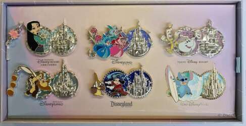SDR Complete Disney Pin Trading Fun Day 2023 6 pin Box Set