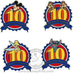 Disney Pin Trading 10th Anniversary Booster Set