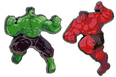 102862 - Hulk & Red Hulk 2-Pin Set - Disney Licensed