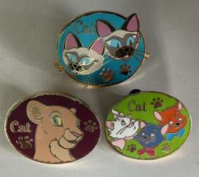 107562 - Lanyard Pin Series 2002 - Disney Cat - Disney Cat Set