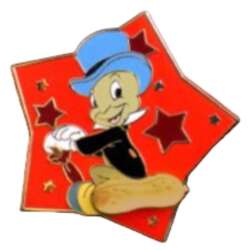 Jiminy Cricket Sitting on Peanut on Red Star