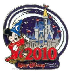 107618 - 2010 Dated Year Pins - WDW - 2010 Cinderella Castle - Sorcerer Mickey - Walt Disney World alternate image