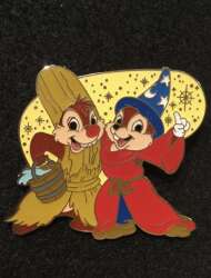 107768 - CHIP AND DALE SORCERERS APPRENTICE COSTUME BROOMS FANTASIA - Disney Auctions