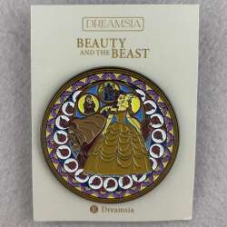 107790 - Fantasy Pin Series - Stained Glass Window: Beauty and the Beast - Fantasy Unlicensed