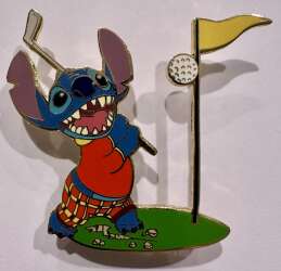 107814 - Stitch Golfing - Disney Auctions