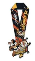 107818 - runDisney: Disneyland Halloween Half Marathon Weekend 2024 - Halloween 5K - Medal - Chip & Dale - Disneyland Resort