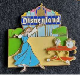 Belle, Mrs. Potts, & Chip at Disneyland Marquee