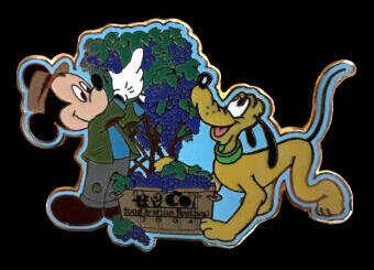 Mickey & Pluto picking grapes