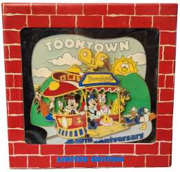 108068 - Mickey's Toontown / Toontown Fair Anniversaries - Mickey's Toontown 15th Anniversary Jumbo — Sensational Six on the Jolly Trolley - Disneyland Resort alternate image