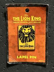 108220 - The Lion King on Broadway - Lion King Poster Lapel Pin - Disney Licensed