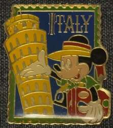 108456 - Domed Enamel Mickey Stamp Collection - Italy - Walt Disney World