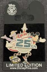 108529 - EPCOT 25th Anniversary - White Glove - Figment and Mickey Epcot Icons Dangle - Walt Disney World alternate image