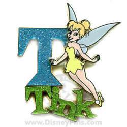 10854 - Glitter Initial - Tinker Bell Glitter Monogram "T"