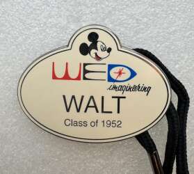 108956 - Walt Nametag - WED Imagineering Class of 1952 Bolo - Walt Disney Imagineering