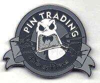 109003 - Keep on Tradin' Mystery Collection - Jack Skellington - Keep on Tradin' - Black and White - Pin Trading Disney Parks logo - Mystery - Nightmare Before Christmas