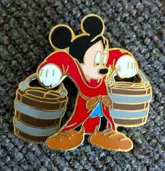 109123 - Fantasia Sorcerer's Apprentice 5 Pin Boxed Set - Mickey Apprentice carrying water buckets.    Dangle water bucket - Disney Store US
