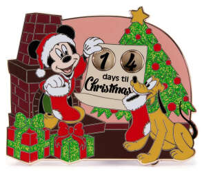 109182 - Christmas Countdown Series - Mickey and Pluto Festive Countdown Pin 2025