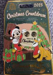 109182 - Christmas Countdown Series - Mickey and Pluto Festive Countdown Pin 2025 alternate image