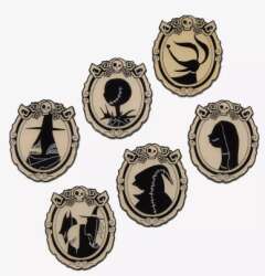 109185 - The Nightmare Before Christmas Character Cameo Portraits Blind Box Enamel Pin - BoxLunch Exclusive - NBC Characters: Jack, Sally, Mayor, Zero, Oogie Boogie, with Lock, Shock, and Barrel - Loungefly