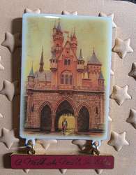 109196 - A Walk in Walt’s Footsteps - Walt in front of DL Castle Dangle - Disneyland Resort