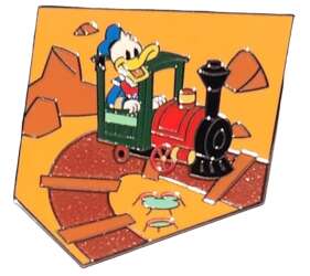109235 - Attraction Mystery Map Puzzles: Big Thunder Mountain Railroad (WDW) - Donald in Train Engine - Walt Disney World alternate image