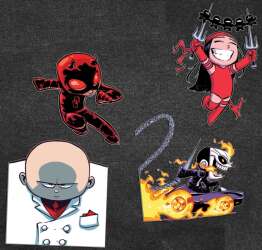 109284 - NYCC 2025 - Marvel - Skottie Young - Hell's Kitchen Pin Set - Disney Licensed alternate image