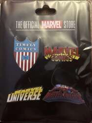 109285 - NYCC 2025 - Marvel - Retro Logo Pin Set - Disney Licensed alternate image