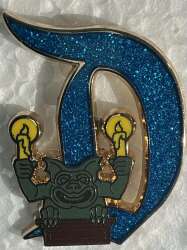 Gothic D with Stretching Room Gargoyle - New Orleans Square (Gold Version)