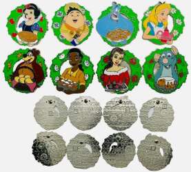 Festive Wreaths Collection Complete 8 pin set