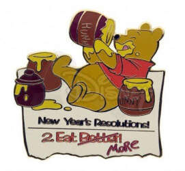 110192 - New Year Resolutions - Eat More - Pooh Bear - Disney Auctions