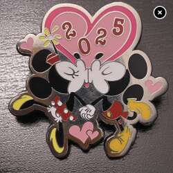 Monogram - Paul Rudish Mickey and Minnie Kissing with Hearts