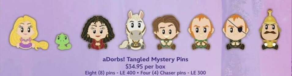 110425 - Rapunzel aDorbs! Mystery Pin Series - aDorbs! Tangled Mystery Pins (Unopened Box) - Walt Disney Imagineering