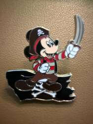 110457 - Mickey Mouse Pirate - Pirate Mickey with Jolly Roger Flag and Sword