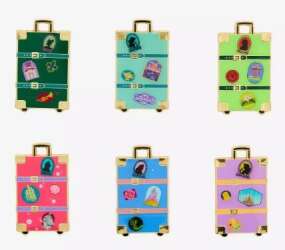 110944 - Princess Luggage 2025 - Princess Luggage Complete 6-Pin Mystery Set - Loungefly