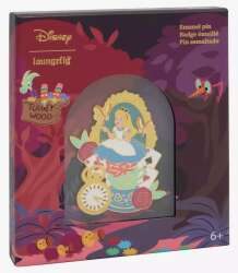 111085 - Loungefly - Collector Box - Alice Portrait in Teacups with Butter Flies, Pocket Watch, Cards, and Roses - Loungefly alternate image