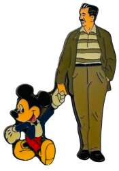 Walt Disney and Mickey - Holding Hands