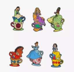 Princess Tea Cups Complete 6-pin 2024 Set