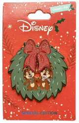 111966 - Disney Pins Blog (DPB) Exclusives - Chip 'n Dale Christmas Wreath - Disney Licensed alternate image