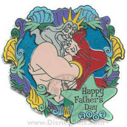11804 - Father's Day - 2007 - Ariel and King Triton Floral Frame - Walt Disney World alternate image