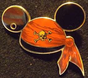 8024 - Pirates of the Caribbean - DLP Mickey Mouse Ears Pirate Bandana - Disneyland Resort Paris