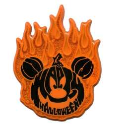 1195 - Halloween 2011 - Flaming Mickey Pumpkin
