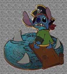 12826 - Stitch Pirate Adventure (6 Pin Set) - The Plank - Disney Auctions alternate image