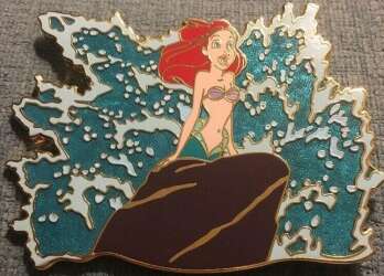 12828 - The Little Mermaid - Ariel on Rock Jumbo Pin - Disney Auctions alternate image
