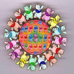 13951 - Pin of the Month - Featured Artist Series - Richard Sznerch - Winnie the Pooh Multicolor Spinner - Walt Disney World