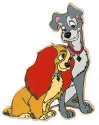 14409 - Lady & Tramp Sitting Together