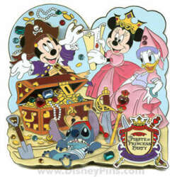 Mickey, Minnie, Daisy and Stitch with Treasure Jumbo