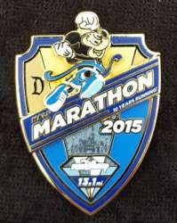 12018 - runDisney: Disneyland Half-Marathon Weekend - 2015 Mickey Marathon Crest - Disneyland Resort alternate image