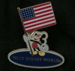 20039 - Walt Disney World - Mickey Holding USA Flag - Blue - Walt Disney World alternate image
