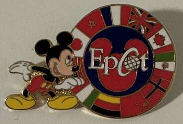 17698 - EPCOT - Mickey with Epcot World Showcase Circle of Flags - Walt Disney World alternate image