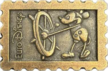 18751 - EuroDisney - Steamboat Willie Stamp - Steamboat Willie Stamp (bronze, hat-hidden version) - Disneyland Resort Paris alternate image